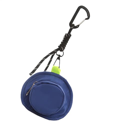 Münzgeldbörse – Hutförmige Geldbörse mit Reißverschluss | Aufbewahrungstasche für Schlüssel, Kopfhörer, Rucksack, Schlüsselanhänger, blau, Refer to description, Uni von Generisch