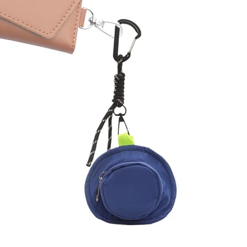 Münzgeldbörse | Kleine süße Hutform Geldbörse – Aufbewahrungstasche für Schlüssel, Kopfhörer, Rucksack, Schlüsselanhänger, blau, Refer to description, Uni von Generisch