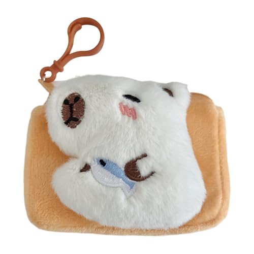 Münzgeldbörse – Münzbörse für Damen | Damen-Münzgeldbörsen & -beutel | Entzückende Capybara Stofftiere Geldbörse | Niedliche lustige Capybara Plüschtier lässige Tasche | kleine Geldbörse Anhänger Gurt von Generisch