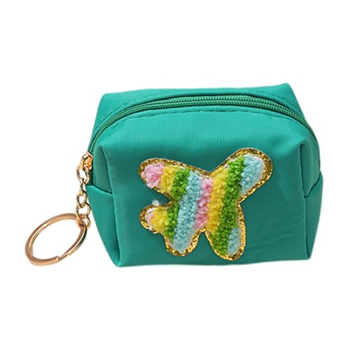 Münzgeldbörse – Wasserdichte, niedliche Hand-Münzgeldbörse mit Stickerei-Design, wasserdichte Mehrzweck-Tasche, Schlüsselanhänger, Münztasche, niedlich für Mädchen, Damen, Dunkelgrünes Flugzeug in von Generisch