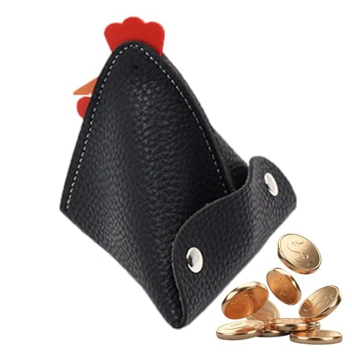 Münzgeldbörse in Tierform – Hahnform, PU-Leder, kleine Geldbörse, Schlüsseletui mit Schnallen, tragbarer Tiergesichtsmünzhalter, Tiergesichtsformänderung, Kopfhörertasche, Clutch, Geldbörse für von Generisch