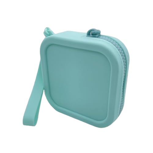 Münzgeldbörse – kleine Münztasche | quadratische Mini-Geldbörse | kleine Tasche | Kosmetik-Mini-Tasche für Männer Frauen Mädchen Reise Mehrzweck-Wechselzubehör (grün/grau/schwarz/pink/blau), grün, 9cm von Generisch