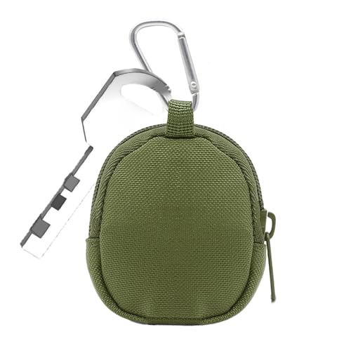 Münztasche, Schlüsselanhänger, tragbare Schlüsselanhänger-Tasche, Geldbörse, Hüfttasche, Outdoor-Rucksack, Zubehör, multifunktional für Reisen, Wandern, Camping, Erkundung, Angeln, Radfahren, grün Münztasche, Schlüsselanhänger, tragbare Schlüsselanhänger-Tasche, Geldbörse, Hüfttasche, Outdoor-Rucksack, Zubehör, multifunktional für Reisen, Wandern, Camping, Erkundung, Angeln, Radfahren, grün von Generisch