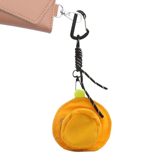 Münztasche – Hutförmige Geldbörse mit Reißverschluss, Schlüssel-Kopfhörer-Aufbewahrungstasche, Rucksack, Schlüsselanhänger, gelb, Refer to description, Uni von Generisch