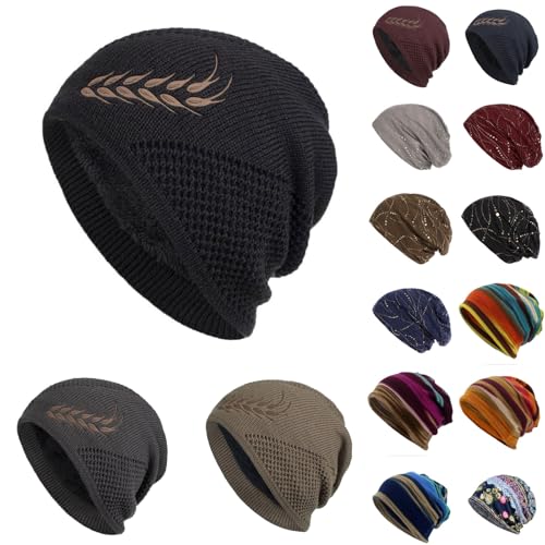 Mütze Herren Damen Leichte Slouch Beanie Mütze Weiche Dünne Mütze Atmungsaktiv Elastisch Longbeanie von Generisch