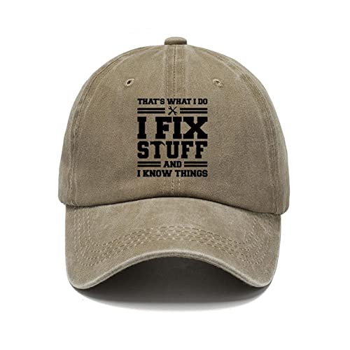 Mütze mit Aufschrift "I Fix Stuff and I Know Things", verstellbarer Strapback, That's What I Do I Fix Stuff and I Know Things, coole Stuff-Hut, für Damen und Herren von Generisch