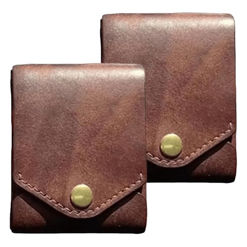 Multifunctional Compact Wallet, Portable Leather Card Holder Wallet, Slim Minimalist Front Pocket Wallet for Men, Travel & Everyday Use, Large Capacity Bifold Wallet for Men (2) von Generisch