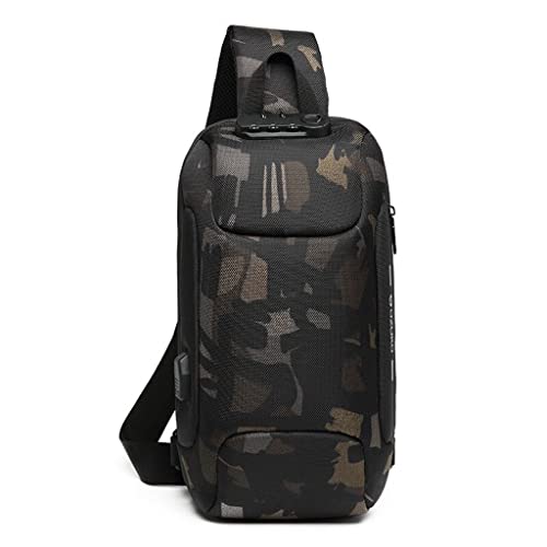 Multifunktionale Kuriertasche für Herren, Reise-Brusttasche, transparente Umhängetasche für Damen, camouflage, Einheitsgröße von Generisch