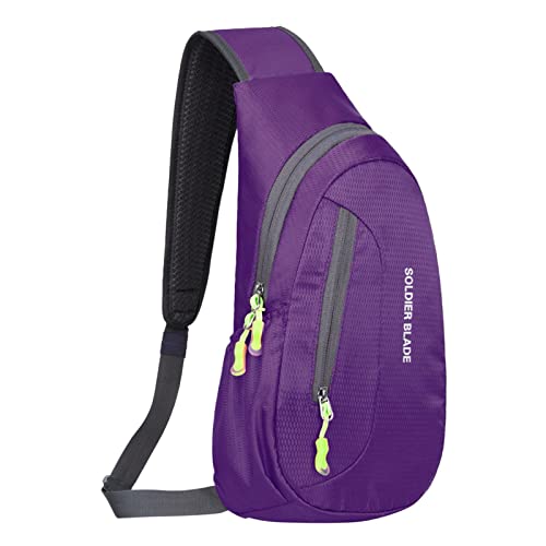 Multifunktionaler Rucksack für Herren und Damen, modisch, lässig, Schultertasche, Kuriertasche, Wandern, Brusttasche, vertikale Kuriertasche, violett, A Multifunktionaler Rucksack für Herren und Damen, modisch, lässig, Schultertasche, Kuriertasche, Wandern, Brusttasche, vertikale Kuriertasche, violett, A von Generisch
