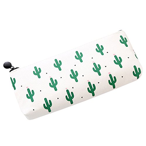 Multifunktionales Federmäppchen mit Cartoon-Kaktus-Musterdesign Stilvolles Stiftebox für Schule Büro Hochwertiges Staubdichtes Material Leicht zu Reinigen Multifunktionale Schreibwarentasche von Generisch