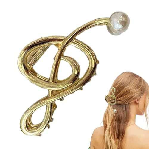 Musical Note Claw Clip | Metal Hair Clips Musical Note | Non-Slip Metal Hairpins | Fancy Musical Score Hairpins | Treble Note Claw Clip | Music Note Claw Clips | Perfect Use For Women von Generisch