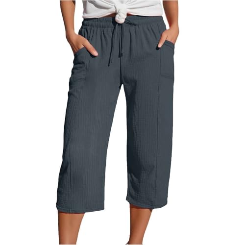 Musselin Hose 3/4 Leinenhose Sommer Kurze Hosen Sommerhose Leicht Caprihose Culotte Dreiviertel Strandhose Schlupfhose Kurzgrößen Damenhose Mit Gummizug Musselin Hose 3/4 Leinenhose Sommer Kurze Hosen Sommerhose Leicht Caprihose Culotte Dreiviertel Strandhose Schlupfhose Kurzgrößen Damenhose Mit Gummizug von Generisch