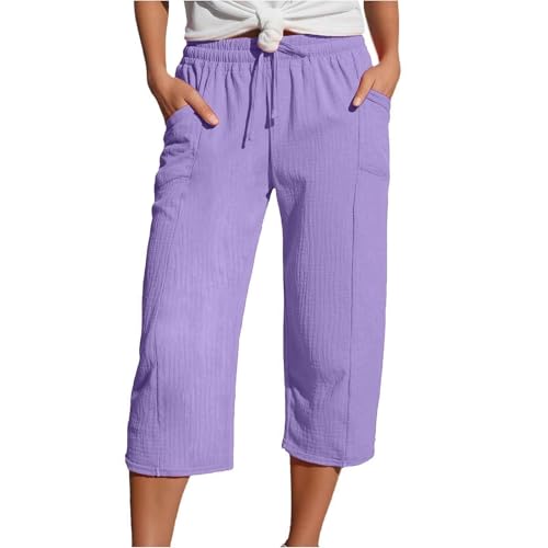 Musselin Hose 3/4 Leinenhose Sommer Kurze Hosen Sommerhose Leicht Caprihose Culotte Dreiviertel Strandhose Schlupfhose Kurzgrößen Damenhose Mit Gummizug Musselin Hose 3/4 Leinenhose Sommer Kurze Hosen Sommerhose Leicht Caprihose Culotte Dreiviertel Strandhose Schlupfhose Kurzgrößen Damenhose Mit Gummizug von Generisch