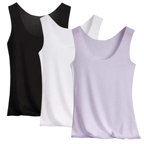 Must Haves Meine Offene Rechnung Bei Einsehen 3er Pack Tank Top Damen Unterhemd Stretch Basic Tops Unterwäsche Hemden Enges Top Leicht Tanktop Sport Unterhemden Mädchen Reise Must Have von Generisch