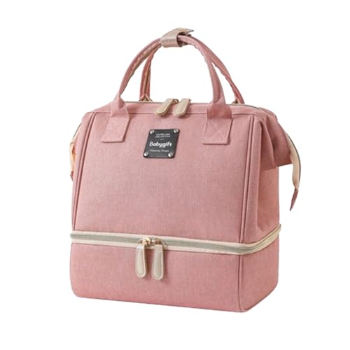 Mutterschaftstasche Baby Mädchen Isolierte Milch Aufbewahrungstasche Milchpumpe Mutterschaftskühler Babyflasche Lebensmittelaufbewahrung Isolierte Tasche Tasche für Baby Junge Mutterschaft, rose, von Generisch