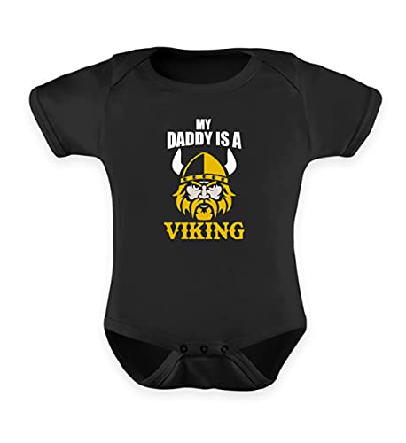 My Daddy is a Viking - Wikinger - Baby Body -6-12 Monate-Schwarz von Generisch