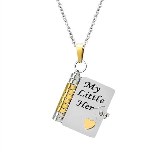 My Little Star Buch-Halskette für Sohn, zu öffnende, verstellbare Bücher-Halsketten, Sohn-Geschenke von Vater, Mutter, Meine unglaubliche So-n Little Star Books-Halskette, 6 Seiten mit gravierten von Generisch