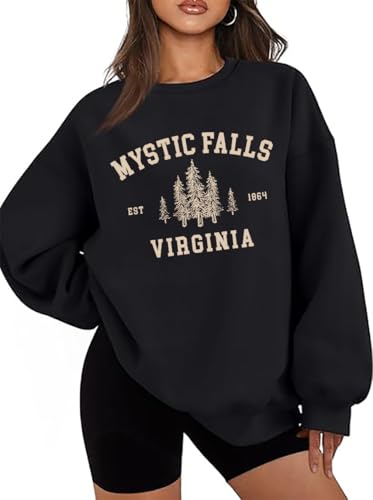 Mystic Falls Virginia Sweatshirt Mystic Falls Virginia Shirt Mystic Falls Sweatshirt Virginia Sweatshirts, Schwarz , S Mystic Falls Virginia Sweatshirt Mystic Falls Virginia Shirt Mystic Falls Sweatshirt Virginia Sweatshirts, Schwarz , S von Generisch