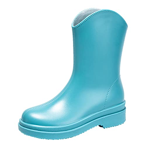 N Shoe Boots für Damen, rutschfest, abnehmbar, mit Baumwolle innen, Regenstiefel, Outdoor-Gummi-Wasserschuhe, blau, 38.5 EU N Shoe Boots für Damen, rutschfest, abnehmbar, mit Baumwolle innen, Regenstiefel, Outdoor-Gummi-Wasserschuhe, blau, 38.5 EU von Generisch