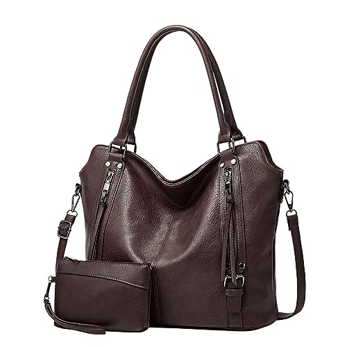 #NAME? Große Geldbörsen für Damen, PU-, Schultertaschen, Umhängetaschen, modische Umhängetasche, lässige weiche Tasche, Damen-Tragetasche Taschen Schwarz Billig (Coffee, One Size) von Generisch