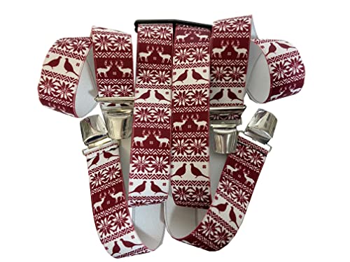 EDERER NORWEGEN Hosenträger SKANDINAVIEN | Christmas| UNISEX| verstellbar elastisch mit 4 starken Metallclips| 35mm breit -110 cm lang| Norwegen rot G-015 EDERER NORWEGEN Hosenträger SKANDINAVIEN | Christmas| UNISEX| verstellbar elastisch mit 4 starken Metallclips| 35mm breit -110 cm lang| Norwegen rot G-015 von EDERER