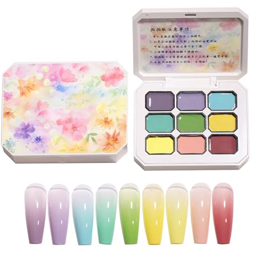 Nagel-Gel-Farbe 3D-Sculpting Set 12 Farben | Schnelltrocknend + Farbverlauf | Für Maniküre Zu Hause/Salon (2.5mlx9) | Inkl. Stempel-Werkzeug von Generisch