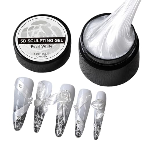 Nagel Modelliergel,Perlmutt 3D Modelliergel Für Nageldesign | Langanhaltende Maniküre Dekorationskleber Für Skulptur Blumenmodellierung | Für Fingernagelverlängerung Schönheit Charme Modellierung Und Nagel Modelliergel,Perlmutt 3D Modelliergel Für Nageldesign | Langanhaltende Maniküre Dekorationskleber Für Skulptur Blumenmodellierung | Für Fingernagelverlängerung Schönheit Charme Modellierung Und von Generisch