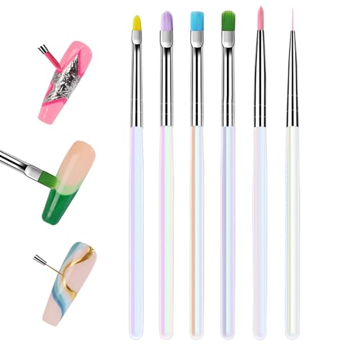 Nagel Pinsel Set, Nail Liner Pinsel, Dotting Stamping Painting Tool Kleine Liners Applikator 5.09 Zoll für Gel Polish sowohl Anfänger als auch Profis von Generisch