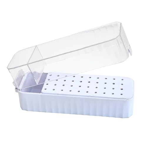 Nagelbohrer-Bit-Organizer – 40 Steckplätze mit staubdichtem Deckel | Professionelle Displaybox für Pediküre-Werkzeuge und Maniküre-Werkzeuge von Generisch