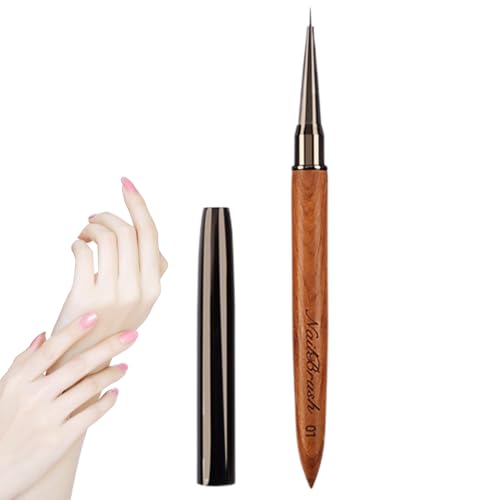 Nageldesign-Pinsel, Detail-Nagelkunstpinsel - Nageldesign-Malpinsel | Nagellackpinsel aus Sandelholz für dünne Details, feine Zeichnungen, lange Linien, für den Heimgebrauch und den professionellen Na von Generisch