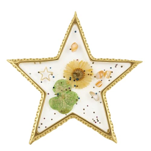 Nagellack Palette - Nagellackieren Gemischte Farben Set | Goldrand Kunstharz-Schale Für Mädchen Gelnagel Kunst Praxis Frauen Beauty Nagelstudio Salon Zuhause Maniküre von Generisch