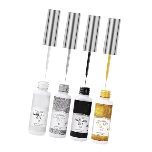 Nagellack Set 4 Farben Liner Nail Polish Nageldesign Set Farbgel für nägel Eingebauter Dünner Nail Art Pinsel Nail Art Polish Starterset Nagellack Set 4 Farben Liner Nail Polish Nageldesign Set Farbgel für nägel Eingebauter Dünner Nail Art Pinsel Nail Art Polish Starterset von Generisch