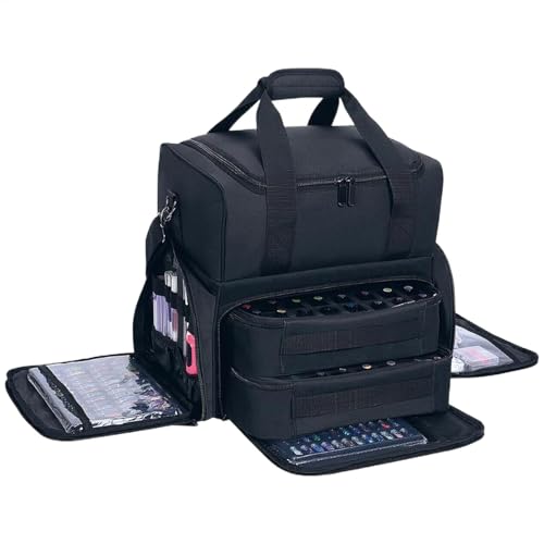 Nagellack-Taschen, Nagellack-Organizer-Tasche, Nagellampen-Set, Zubehör-Etui, Reiseetui, Damen-Nagellampen-Set, Tasche für 70 Flaschen von Generisch