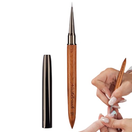 Nagellackpinsel, Pinsel | Nageldesign-Malpinsel,Sandelholz-Nagelkunstpinsel für lange Linien, dünne Details, feines Zeichnen, Nageldesign, Heimgebrauch und professionell von Generisch