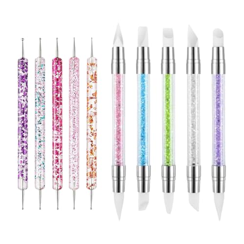 Nagelmodelliergel Stift | Doppelkopf Nagel Skulptur Feile,Multifunktionale Nagel Gravur Stift für Reisen Zuhause Unterwegs Geschäftsreise Nagelmodelliergel Stift | Doppelkopf Nagel Skulptur Feile,Multifunktionale Nagel Gravur Stift für Reisen Zuhause Unterwegs Geschäftsreise von Generisch