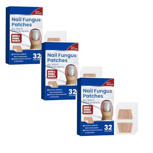 Nagelpilz-Pflaster Patch, Schnellwirkende Behandlung Gegen Fußnagelpilz - Mit Pflanzenextrakten - Sichtbare Ergebnisse in 2-4 Wochen - Für Gesunde Und Glatte Nägel (3PCS) von Generisch
