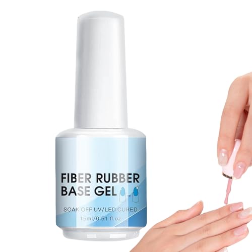 Nagelreparatur-Gel | Reparatur-Gel Base Coat mit Faser zur Verlängerung – 15 ml – schnell trocknende Maniküre für Frauen für Salon, Reisen, Outdoor, Innen, Zuhause von Generisch