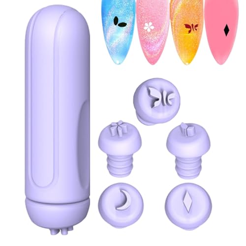 Nagelstempel, Silikondruck-Nagelstempelspitze, tragbares Spike-Stempel-Set Werkzeug mit mehreren Mustern, perfekt für Frauen und Mädchen, - und Salon-Pin-Design von Generisch