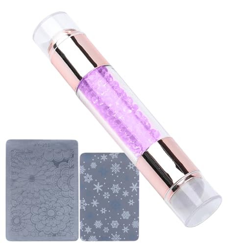 Nagelstempelstift – Doppelköpfiger Silikonstempel | Kunststempelstifte | Nagelkunstwerkzeuge | Diamantstempel | Strass-Stempel-Set | dauerhaftes Design | für Nagelstudio zu Hause von Generisch