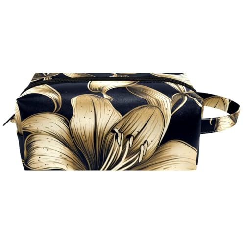 Nahtlose Make-up-Tasche mit Lama-Alpaka-Tiermuster, zum Aufhängen, wasserabweisend, Leder, Kulturbeutel, Reisetasche mit Griff, tragbare Kosmetiktasche für Damen, Herren, Mädchen, Mehrfarbig 03, von Generisch