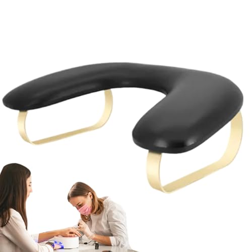Nail Tech Armlehne – Armlehne für Nageltechnik, Nagelarmstütze, Maniküre-Armlehne für Nägel, U-förmige, verstellbare Nagelarmlehne, abnehmbare Handauflage für Nageltechnik, PU-Leder-Maniküre-Kissen von Generisch