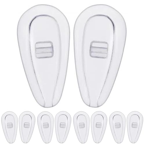 Nasenpolster-5 Paare weiche Silikon-Nasenpads Design mit Slip-Feature | Eyeeglass Noose Paads Stil mit bequemer Passform | -Pad -Ersatz für Gläser, Sonnenbrille von Generisch