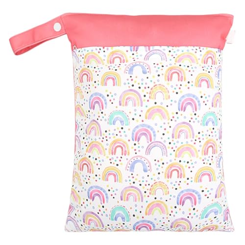 Nass-Tasche für Badeanzug, Wickeltasche, Organizer, wasserdicht, für Nass- und Trockentaschen, 2 Reißverschlusstaschen, wiederverwendbar, waschbar, Schwimmen, Yoga, Turnbeutel, tragbar, schmutzige von Generisch