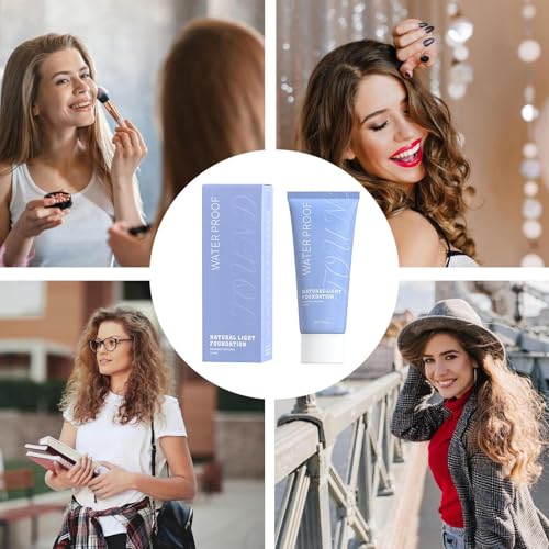 Natürliche Flüssig Foundation | Lang Anhaltend Mattierender Concealer | Damen Makeup Foundation für Fettige, Trockene, Mischhaut und Empfindliche Haut von Generisch