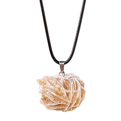 Natürliche Kristall-Halskette – -Kristall-Halskette, Wüstenrosen-Halskette, Schmuckanhänger, Kristallanhänger, Retro-Halskette für Mädchen, Frauen, Refer to description, Siehe Beschreibung, von Generisch