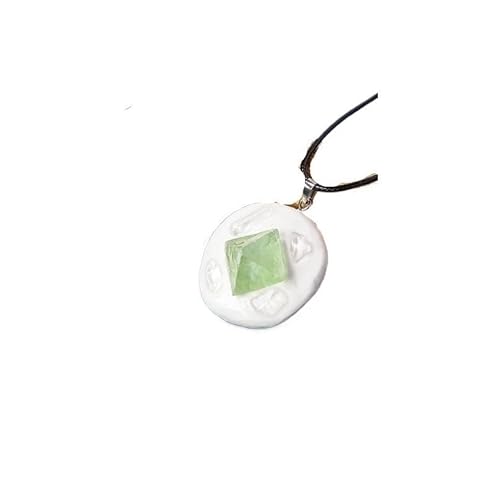 Natürlicher Kristall Rohstein Ton Anhänger - DIY Kristall Stein Halskette für Mädchen Einzigartiges Accessoire, Einheitsgröße von Generisch