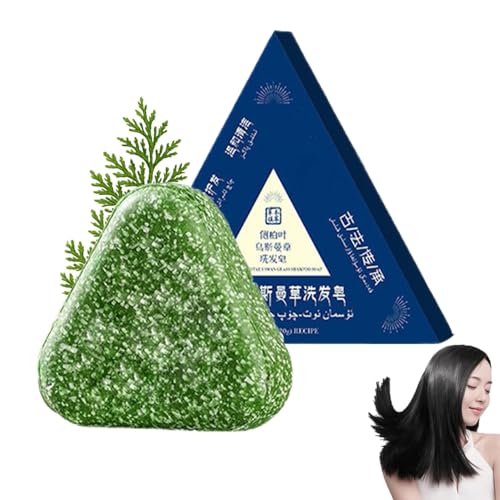 Nature Triangle Shampoo Bar, Usman Grass Glutinous Rice Water Solid ShampooBar for Hair Care, Nature-Inspired Herbal Plant-Based Solid Shampoo, Deep Cleansing Hair Oil Control For Women And Men (1PC) von Generisch