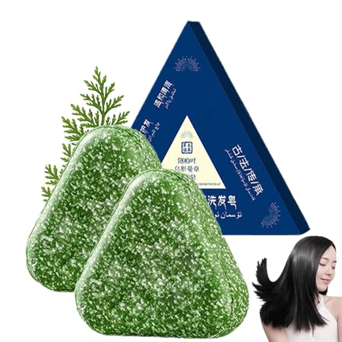 Nature Triangle Shampoo Bar, Usman Grass Glutinous Rice Water Solid ShampooBar for Hair Care, Nature-Inspired Herbal Plant-Based Solid Shampoo, Deep Cleansing Hair Oil Control For Women And Men (2PC) von Generisch