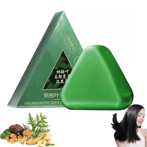 Nature Triangle Shampoo Bar,Natural Klebreiswasser Festes Shampoo Bar zur Haarpflege für Frauen und Männer,Sanfte Formel,Sanfte Reinigung,Verbesserung Haare,120g (1PC) von Generisch