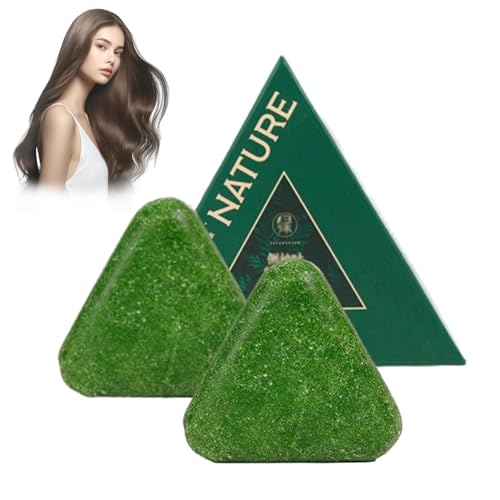 Nature Triangle Shampoo Bar,Seven Green Shampoo Bars – Calming, Fluffing & Strengthening Hair for Women and Men, 4.23 Oz (2PCS) von Generisch